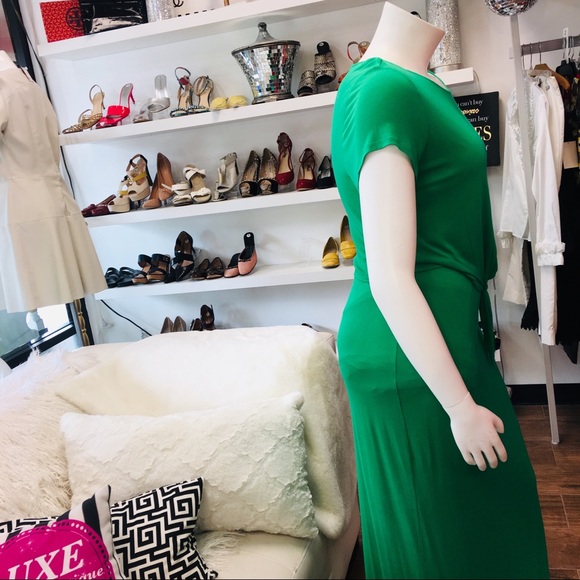 Chico’s Green Short sleeve Maxi Dress - Picture 4 of 8